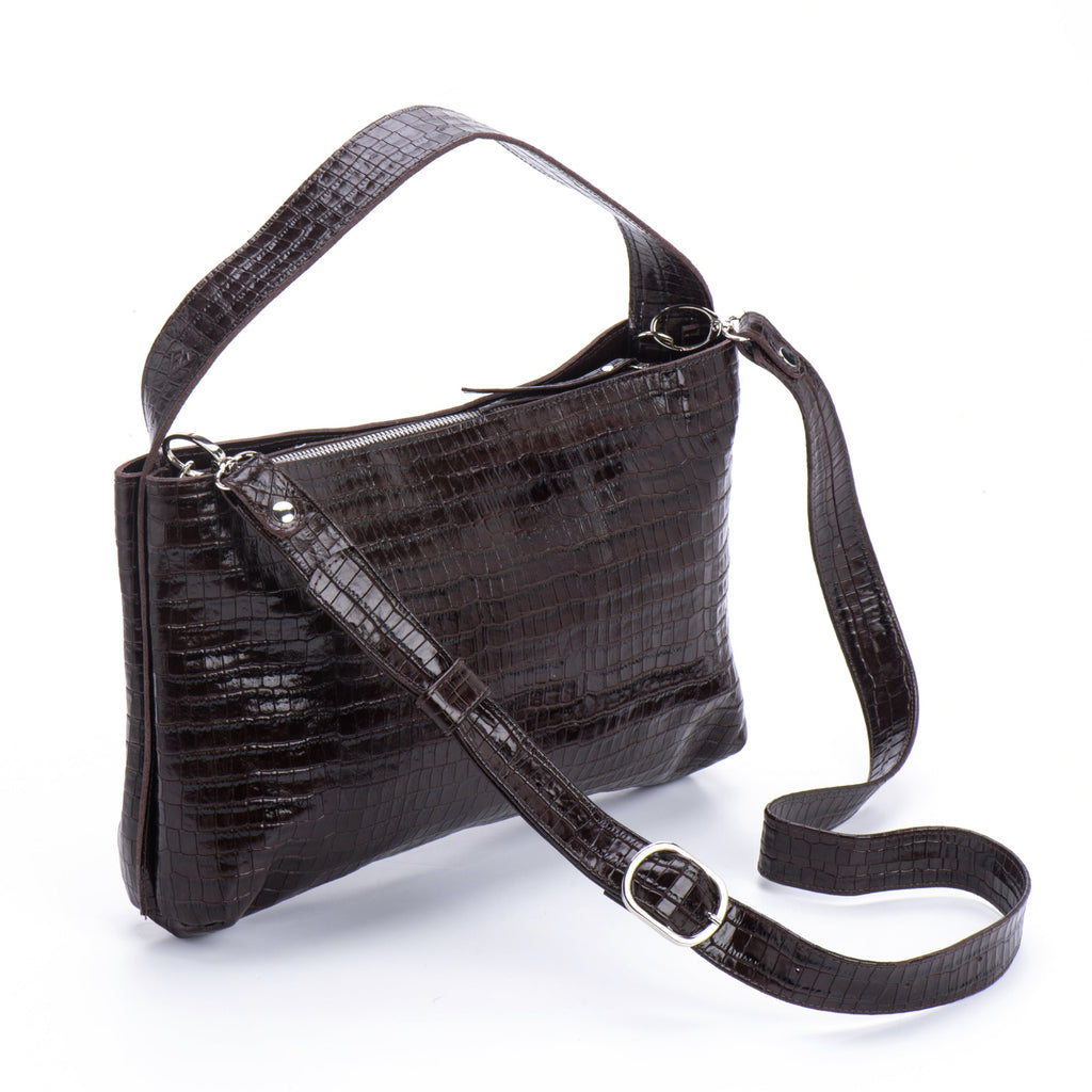 Venus bag brown textured leather