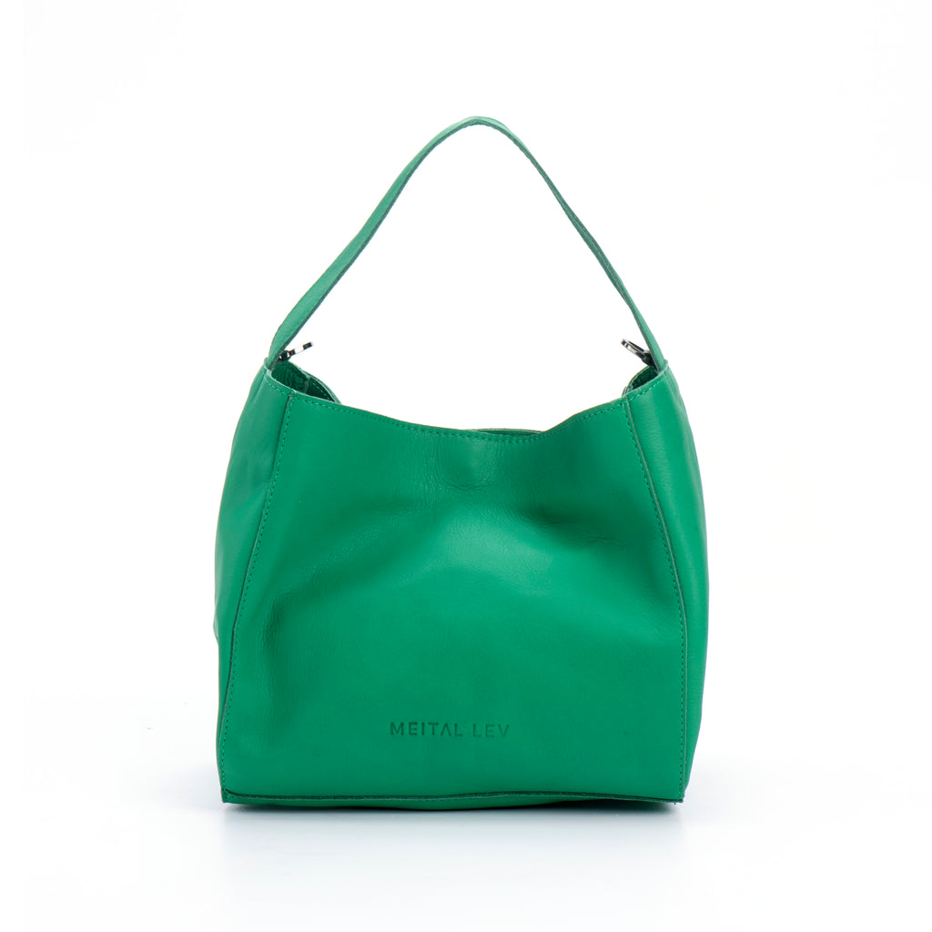 MIMI Small shoulder bag green Leather