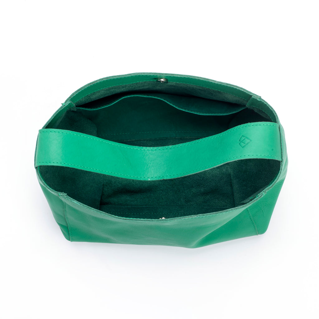 MIMI Small shoulder bag green Leather