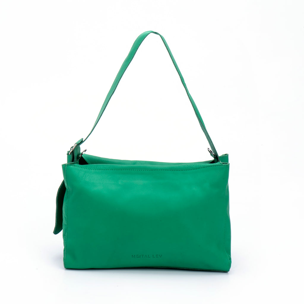 MIMI Large shoulder bag Green Leather