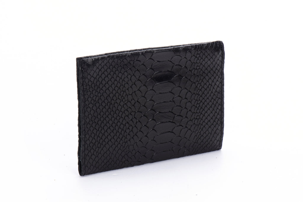 Classic wallet textured black leather