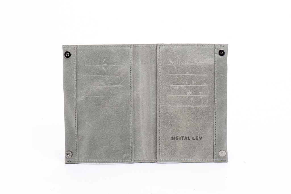 Classic wallet Grey leather