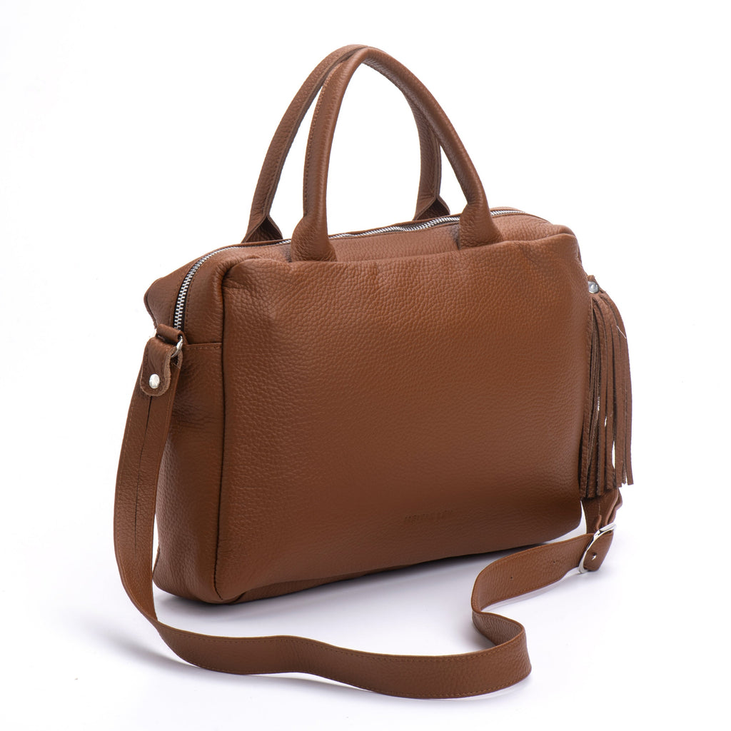 Laptop Bag camel Leather