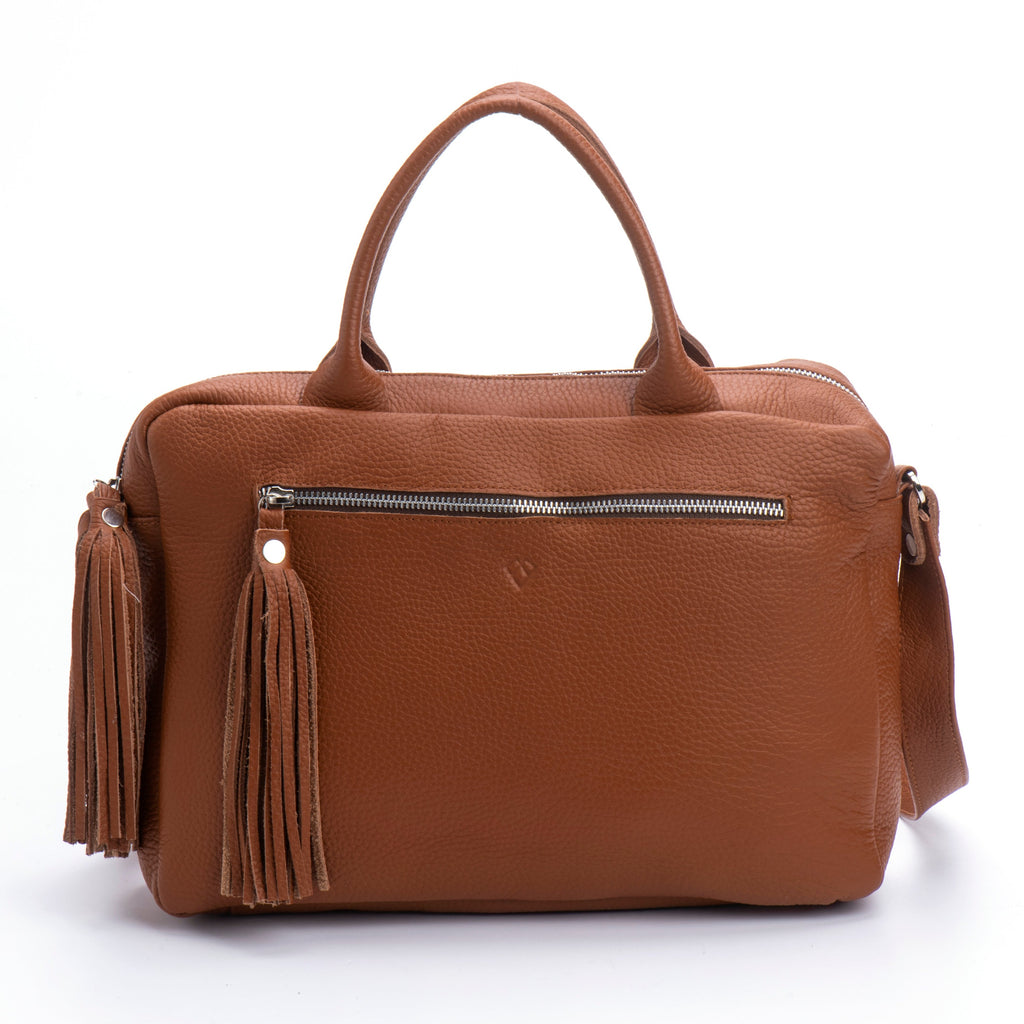 Laptop Bag camel Leather