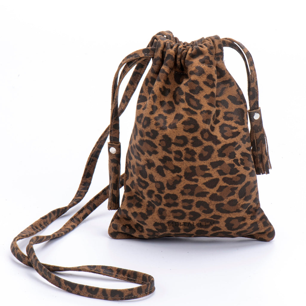 Phone bag leopard leather