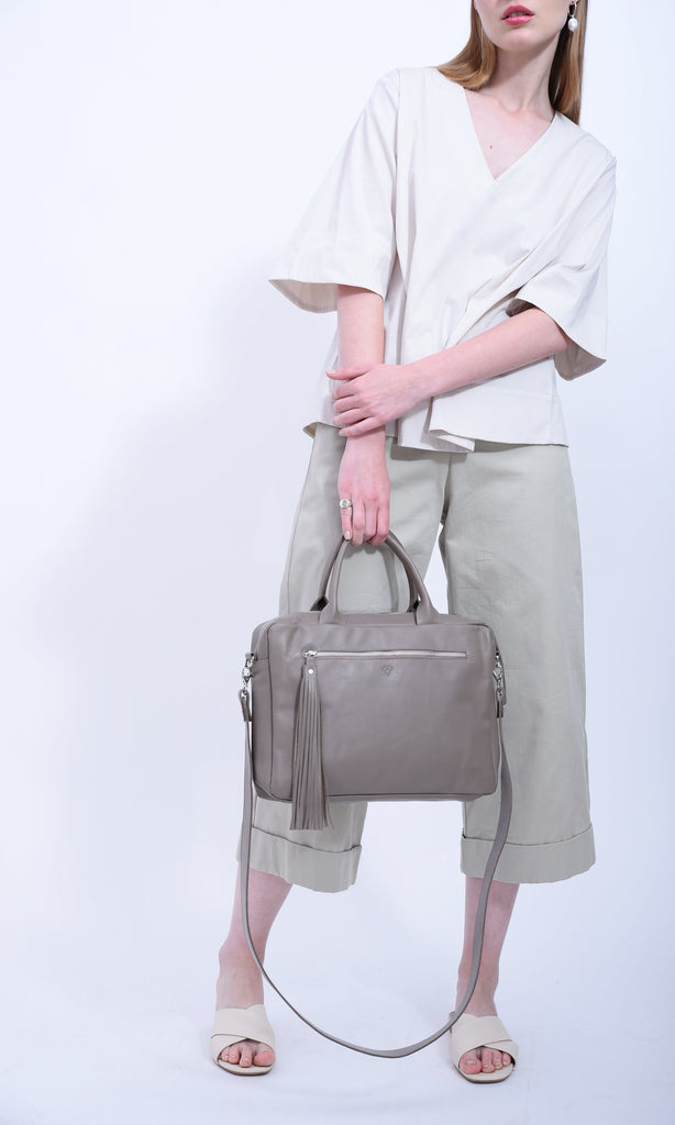 Laptop Bag camel Leather