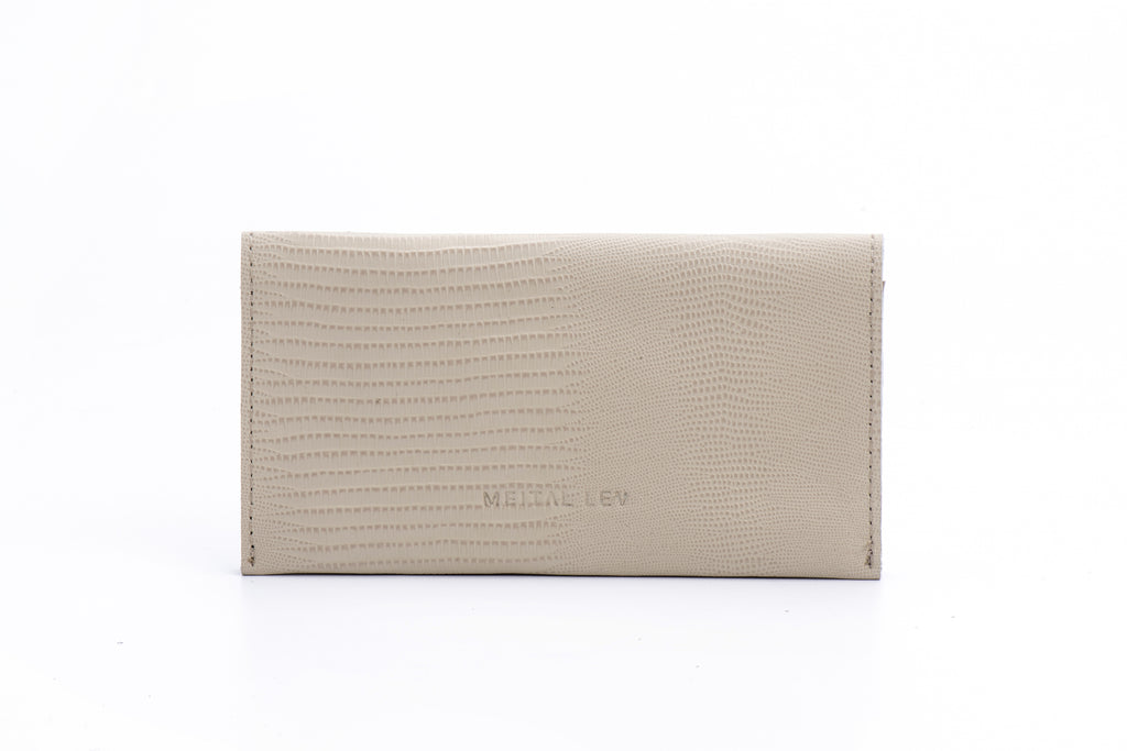 Classic wallet Cream Textured leather