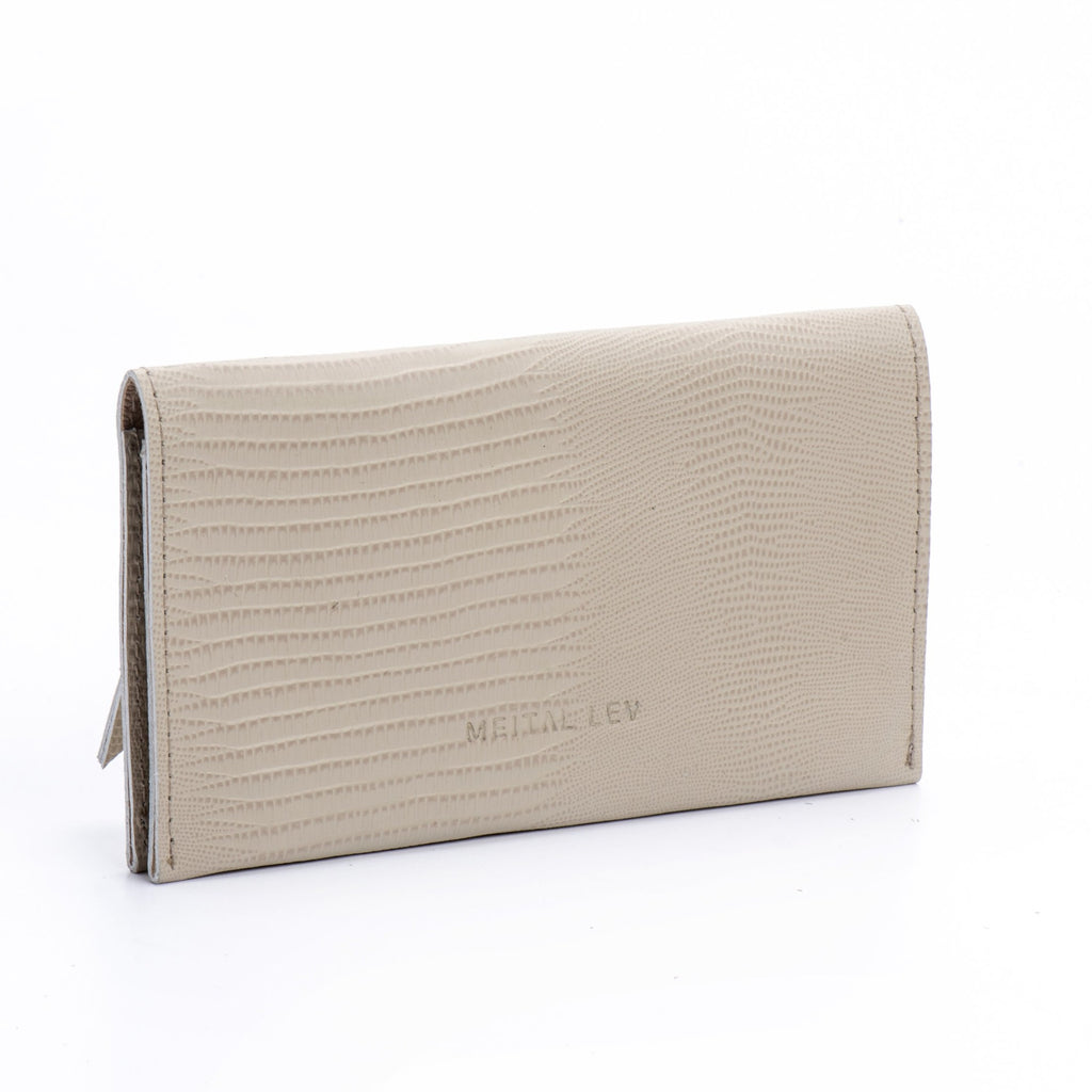 Classic wallet Cream Textured leather