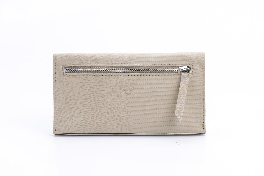 Classic wallet Cream Textured leather