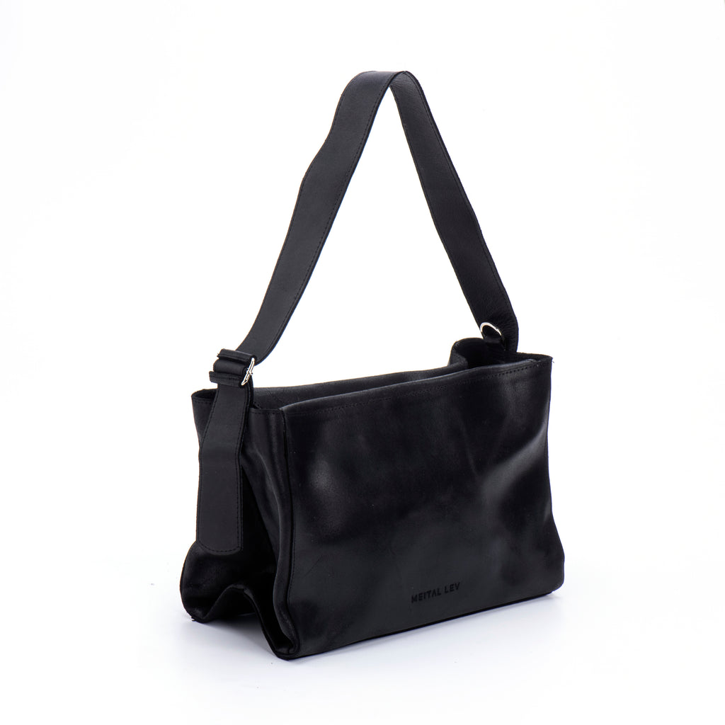 MIMI Large shoulder bag black Leather