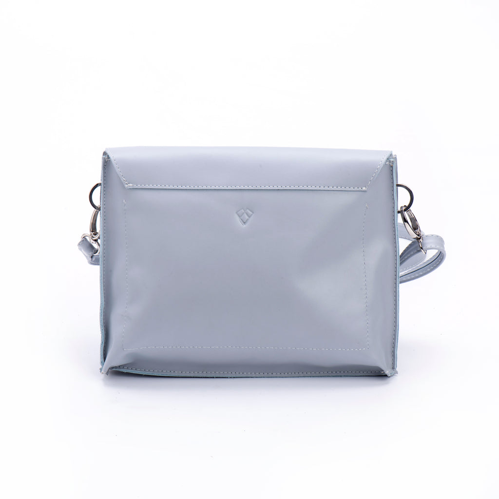 New double clutch Light Blue Leather