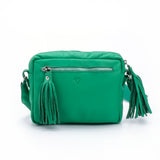 Small Box Clutch green leather