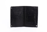 Classic wallet textured black leather